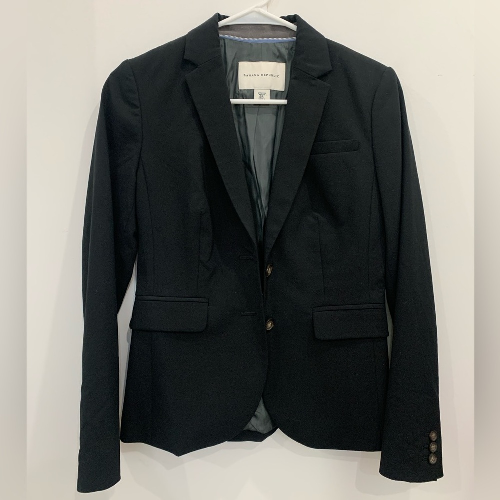 Banana Republic black blazer, Size 0P